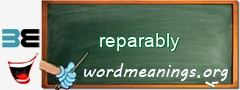 WordMeaning blackboard for reparably